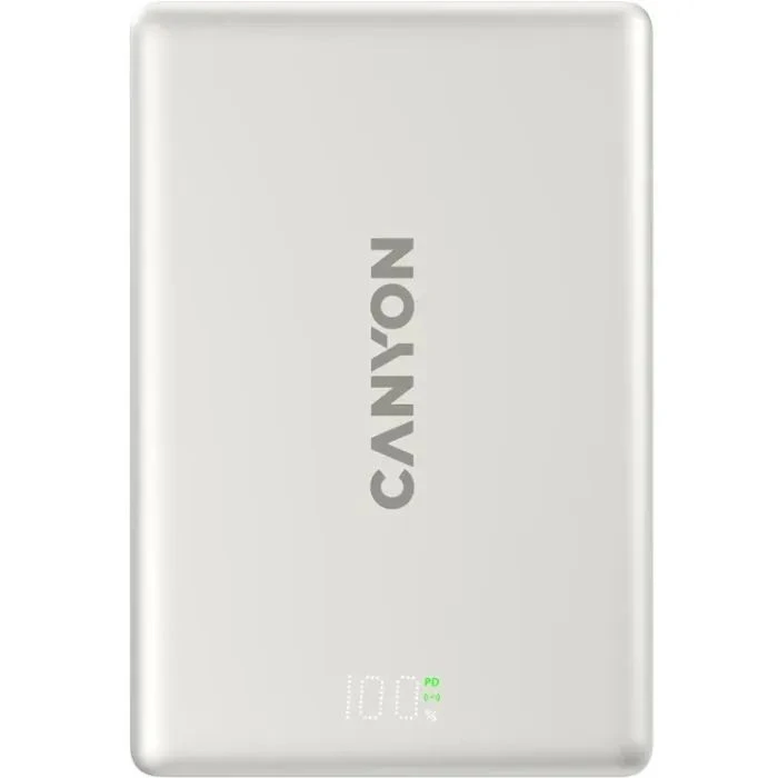 Мобільна батарея Canyon 10000mAh OnPower 511 PD20W Magnetic wireless MagSafe Grey (CNS-CPB511G) (UA)