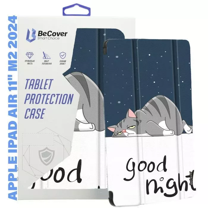 Чохол для планшета BeCover Smart Case Apple iPad Air 11 M2/M3 (2024/2025) Good Night (711604) (UA)