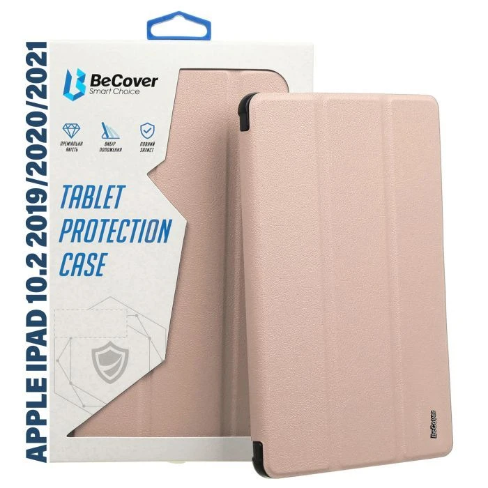 Чохол для планшета BeCover Tri Fold Hard Apple iPad 10.2 2019/2020/2021 Рожевий (711127) (UA)