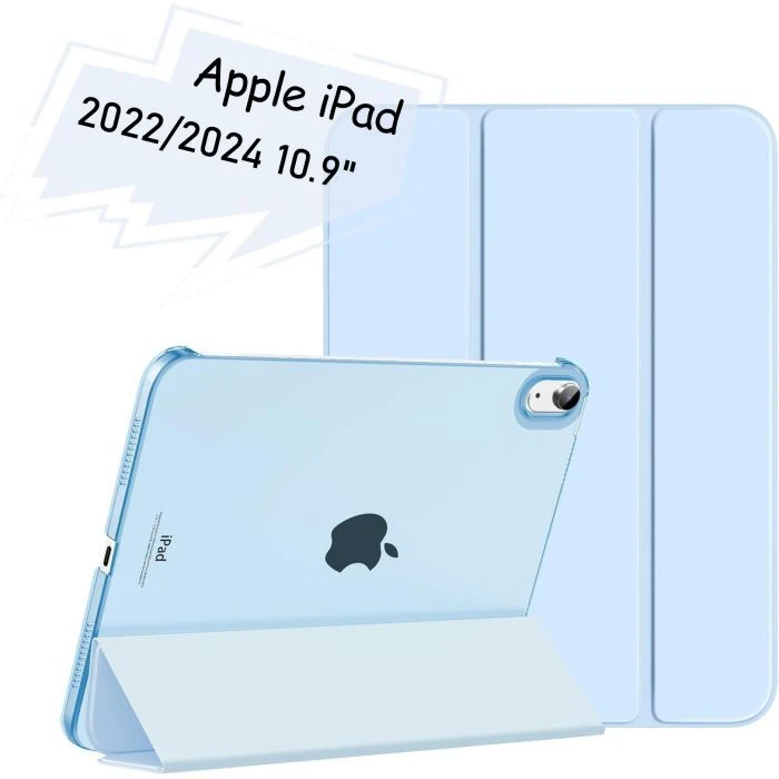 Чохол для планшета BeCover Tri Fold Hard Apple iPad 10.9 2022/24/11 2025/2024 Світло-блакитний (712984) (UA)