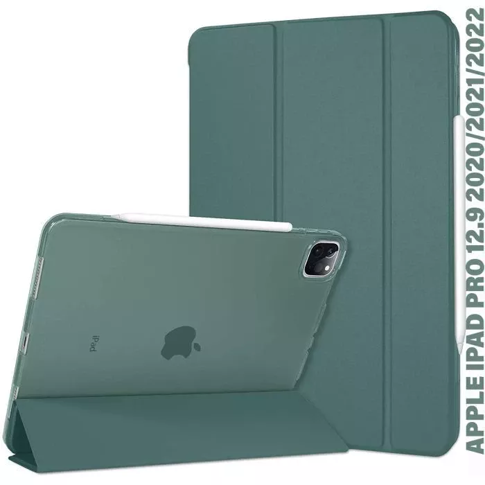 Чехол для планшета BeCover Tri Fold Hard Apple iPad Pro 12.9 2020/2021/2022 Dark Green (711720) (UA)