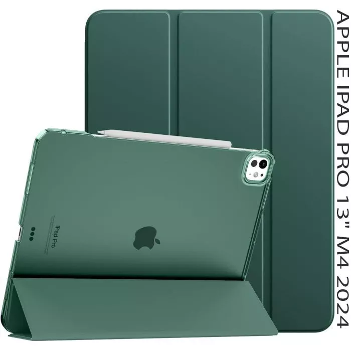Чохол для планшета BeCover Tri Fold Hard Apple iPad Pro 13 M4 2024 Dark Green (711731) (UA)