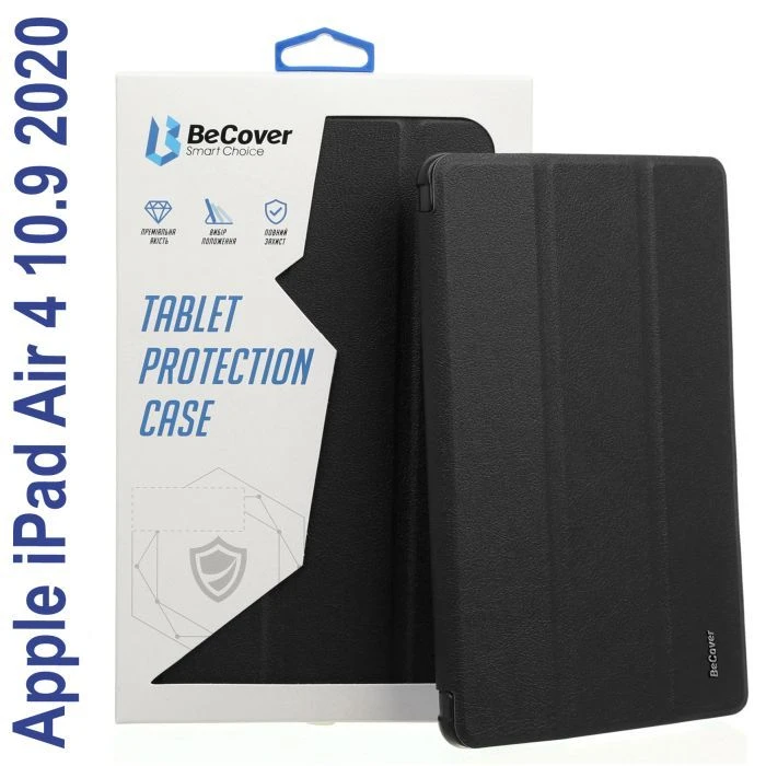 Чохол для планшета BeCover Tri Fold Hard TPU Apple iPad Air 4 10.9 2020/2022 Black (706749) (706749) (UA)