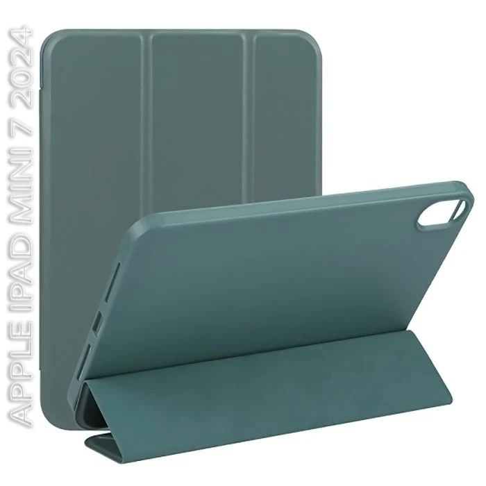 Чехол для планшета BeCover Tri Fold Soft TPU BeCover Apple iPad Mini 7 2024 Dark Green (712445) (UA)