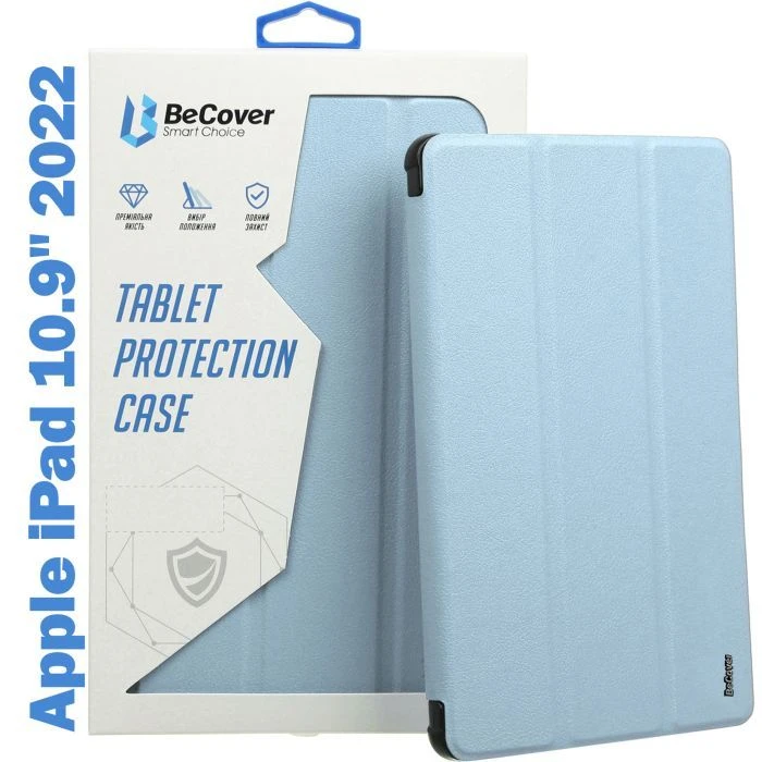 Чохол для планшета BeCover Tri Fold Soft TPU Silicone Apple iPad 10.9 2022/24/11 2025 Light Blue (708522) (UA)