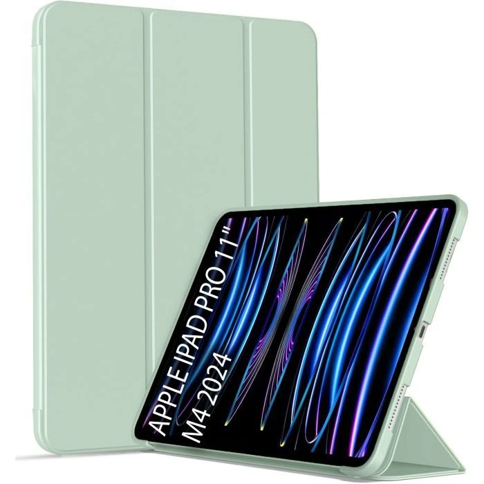 Чехол для планшета BeCover Tri Fold Soft TPU Silicone Apple iPad Pro 11 M4 2024 Light Green (711747) (UA)