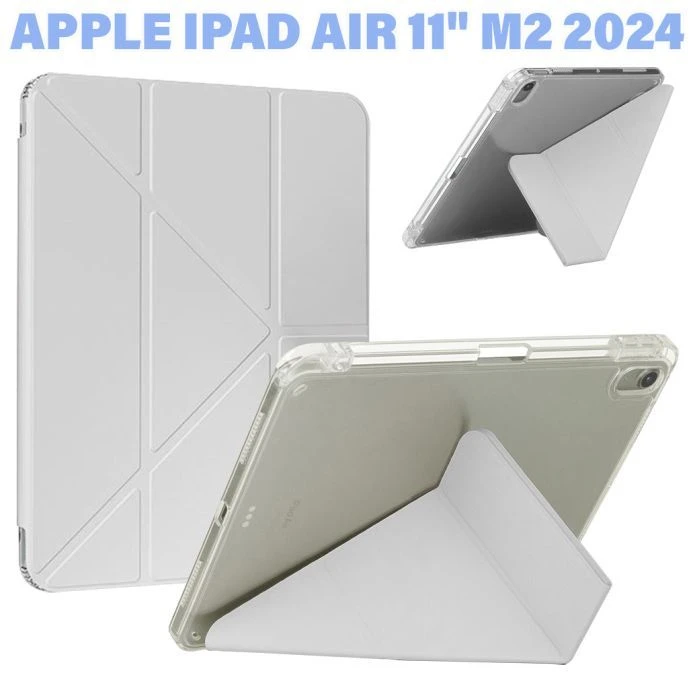 Чехол для планшета BeCover Ultra Slim Origami Transparent Apple iPad Air 11 M2/M3 (2024/2025) Gray (711390) (UA)