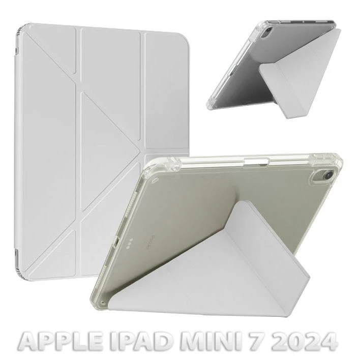 Чохол для планшета BeCover Ultra Slim Origami Transparent Apple iPad Mini 7 2024 Gray (712935) (UA)