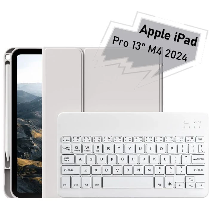 Чехол для планшета BeCover with keyboard Apple iPad Pro 13 M4 2024 Gray (713004) (UA)
