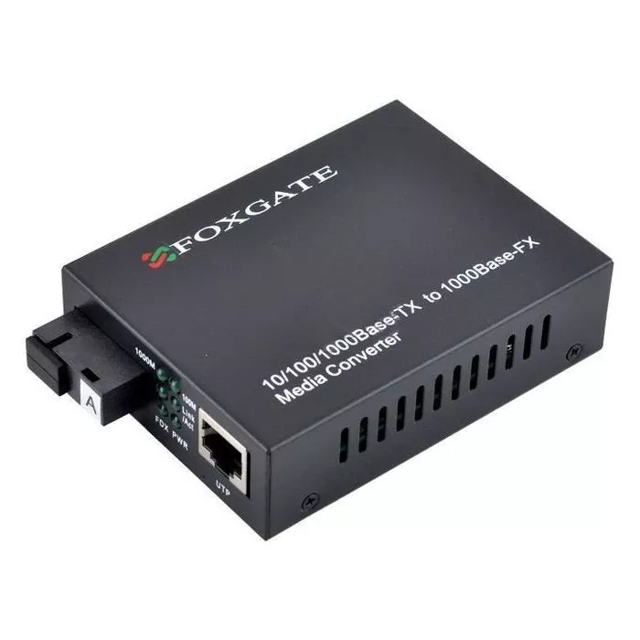 Медіаконвертор EC-Q-1G-1SM-1310nm-20-LFP FoxGate (UA)