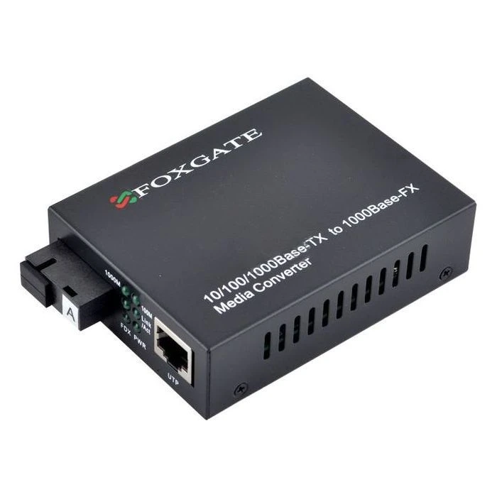 Медиаконвертор EC-Q-1G-1SM-1550nm-20 FoxGate (UA)
