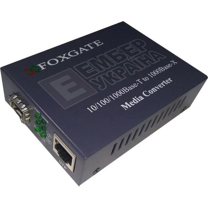 Медіаконвертор FoxGate 10/100/1000Base-T RJ45 to 1000Base-SX/LX SFP slot (EC-SFP1000-FE/GE) (UA)