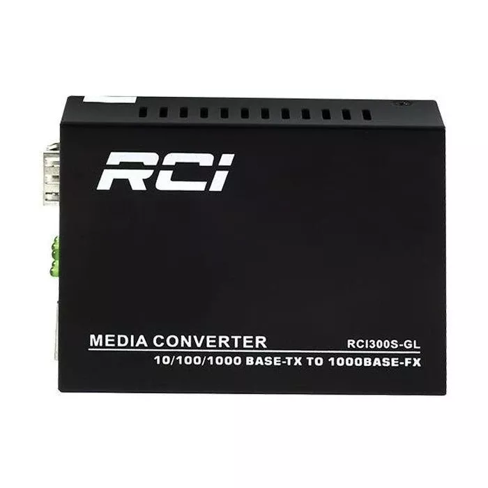 Медіаконвертор RCI 1G, SFP slot, RJ45, standart size metal case (RCI300S-GL) (UA)