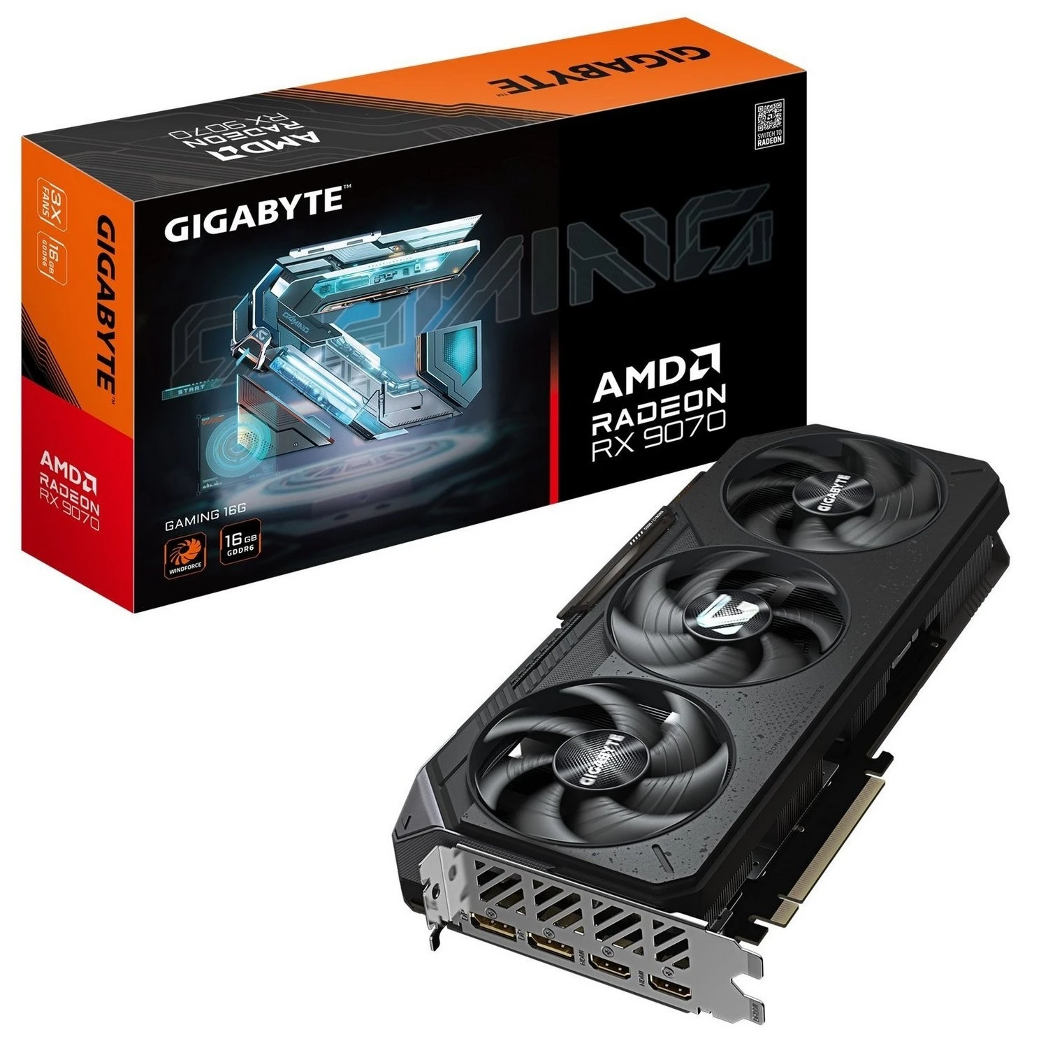Видеокарта AMD Radeon RX 9070 16GB GDDR6 Gaming Gigabyte (GV-R9070GAMING-16GD) (UA)