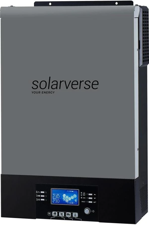 Автономний сонячний інвертор Solarverse Ampere UPS 6kW 48V 1 MPPT Wi-Fi 220V Однофазний (SV6048UPSW)