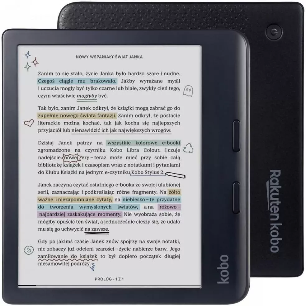 Электронная книга Kobo Libra Colour Black (N428-KU-BK-K-CK)