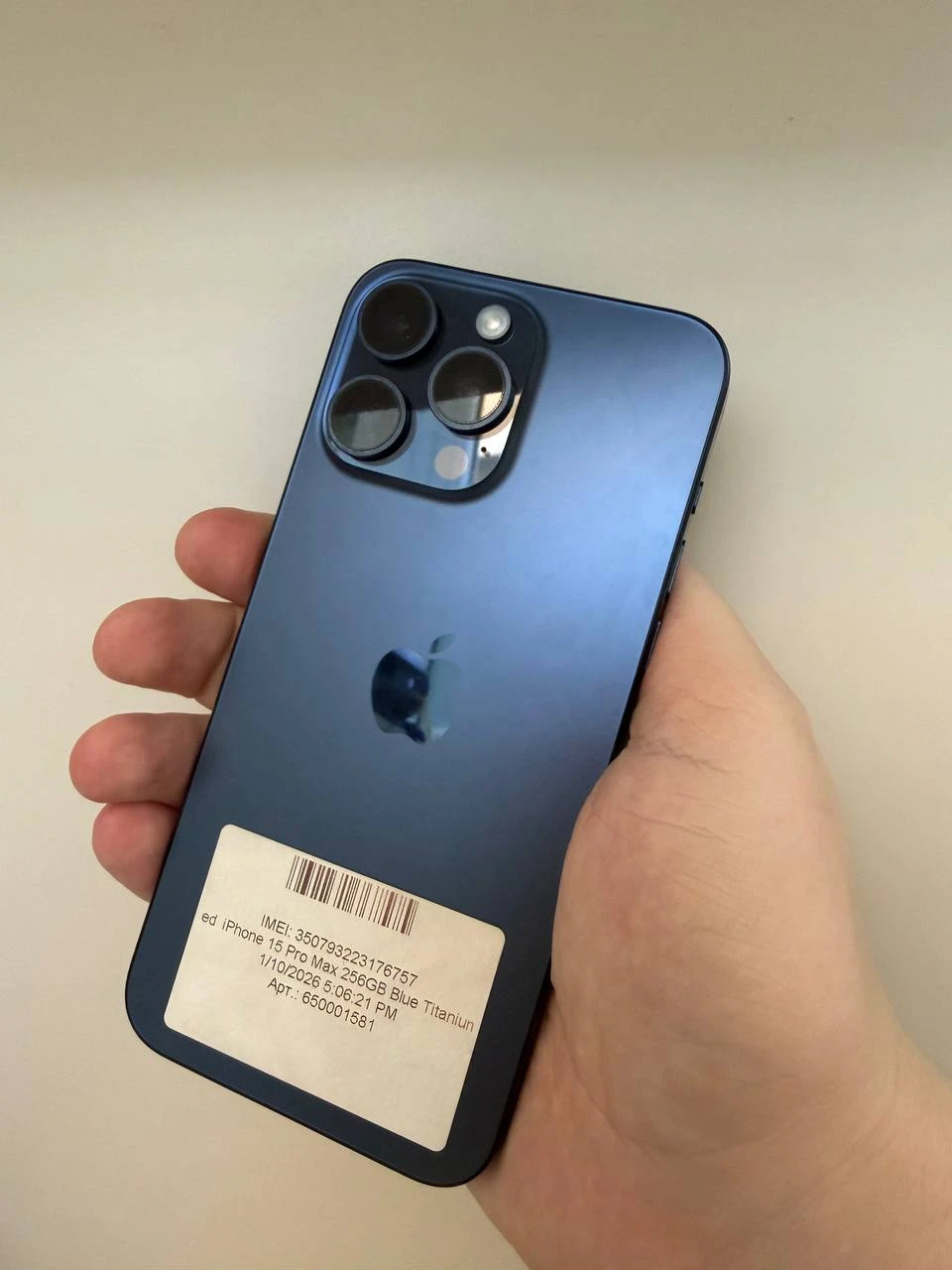 Б/У Apple iPhone 15 Pro Max 256GB Blue Titanium (Хорошее состояние) (MU7A3)
