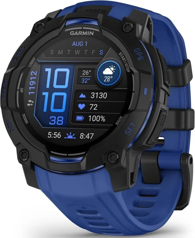 Garmin Instinct 3 45mm AMOLED Black with Blue Band (010-02936-03/43)