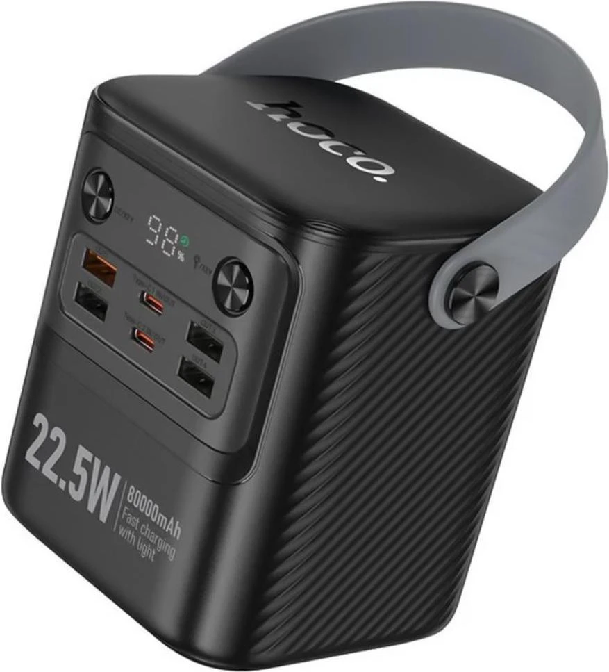 Мобільна батарея Зовнішній акумулятор Hoco J152 80000mAh Black