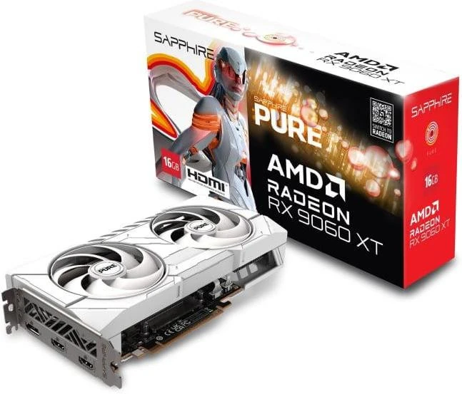 Відеокарта Sapphire Radeon RX 9060 XT PURE (11350-02-20G) (UA)