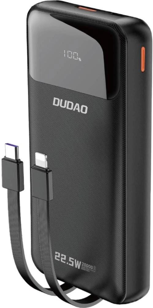Мобільна батарея Зовнішній акумулятор Dudao K15Pro 20000mAh 22.5W Black (6977196682430) (UA)