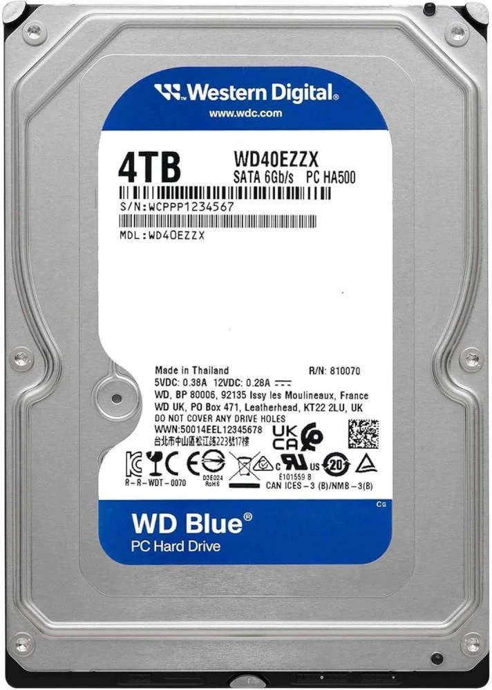 Жесткий диск WD Blue 4 TB (WD40EZZX) (UA)