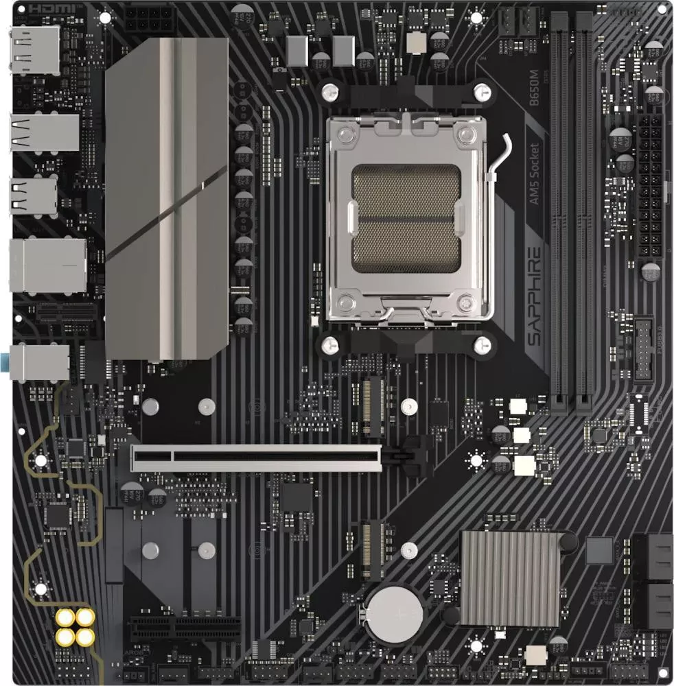 Материнська плата Sapphire B650M-E (52112-04-40G) (UA)