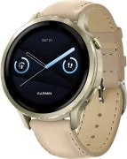 Смарт-часы Garmin Venu 4 41 mm Lunar Gold with Light Sand Leather Band (010-03013-03) (UA)