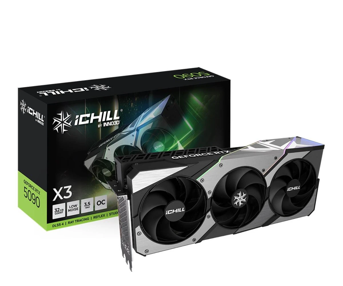 Відеокарта INNO3D GeForce RTX 5090 iCHILL X3 32GB GDDR7 DLSS4 (C50903-32D7X-175967H) EU