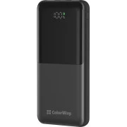 ColorWay 10 000 mAh PD/22.5W, QC/3.0, LCD, Black (CW-PB100LPB3BK-PDD) (UA)
