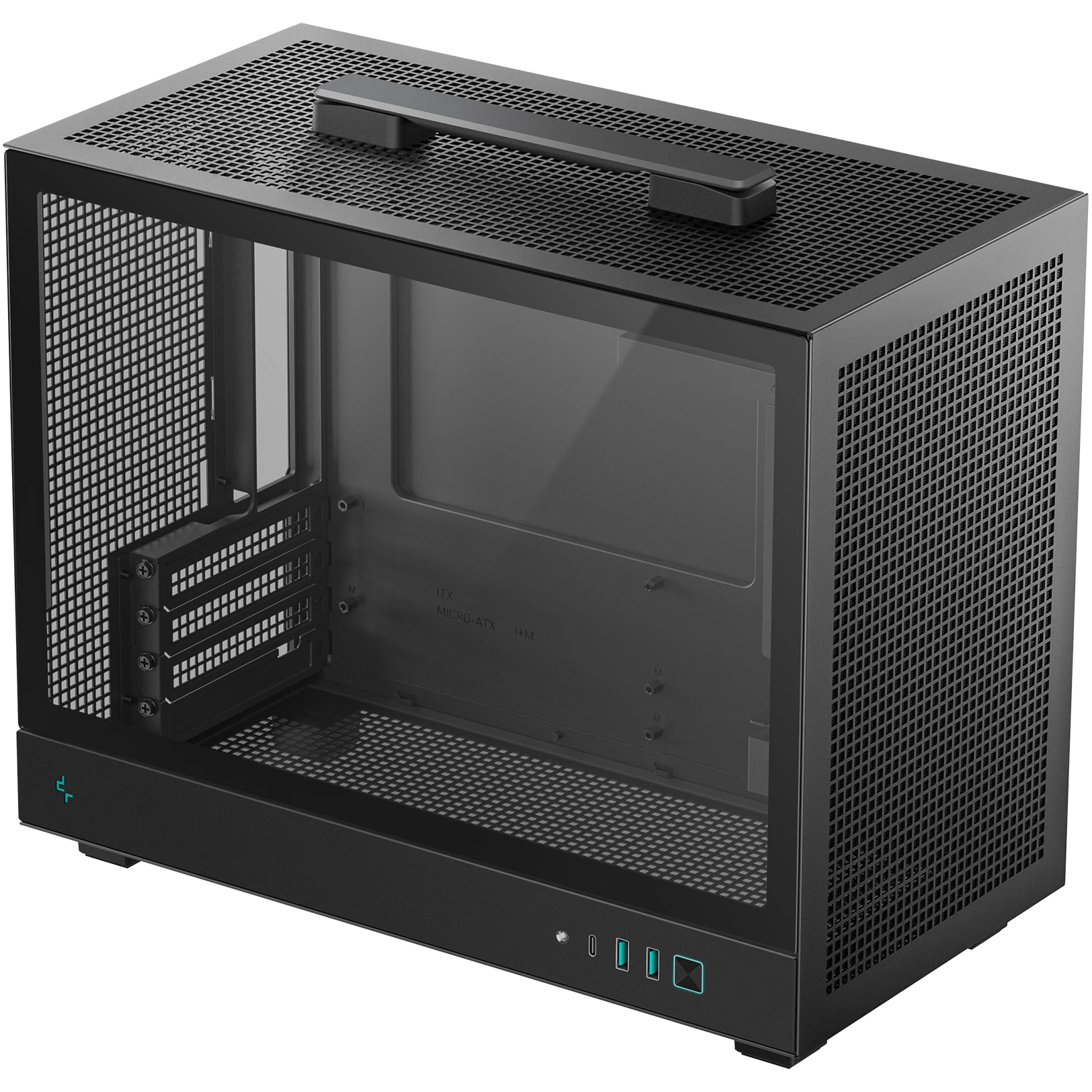 Корпус DeepCool CH160 Plus Black (R-CH160-BKNGM0-G) без БП (UA)