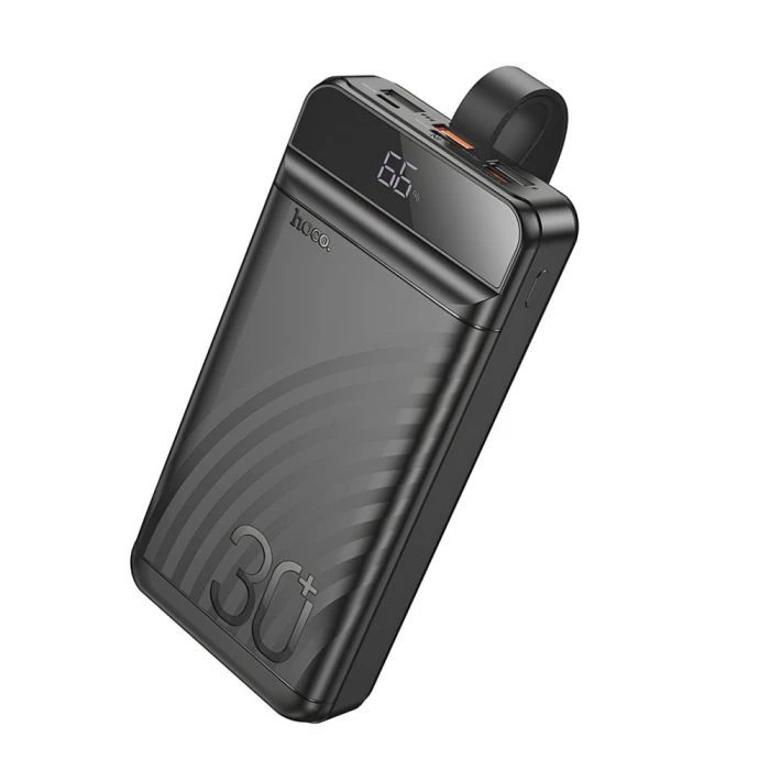 Мобільна батарея HOCO 30000mAh Element PD/20W, QC/22.5W, LED Lamp, Black (J123B / 714735) (UA)