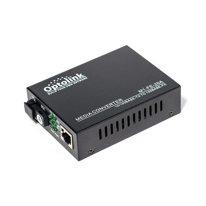 Медіаконвертор Optolink 100M, 20km, SC, RJ45, Tx 1310nm (1M-FE-20A) (UA)