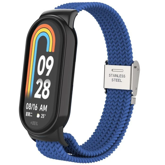 Ремешок для фитнес браслета Armorstandart Braided Solo Loop для Xiaomi Smart Band 10/9/8 Blue (ARM86880) (UA)
