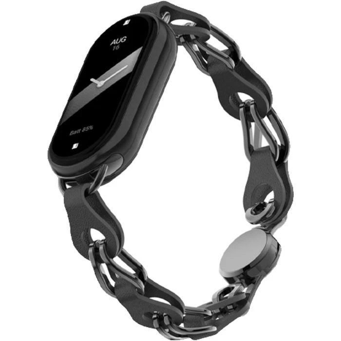 Ремінець для фітнес-браслета Armorstandart Chain Wristband для Xiaomi Smart Band 10/9/8 Black (ARM86887) (UA)