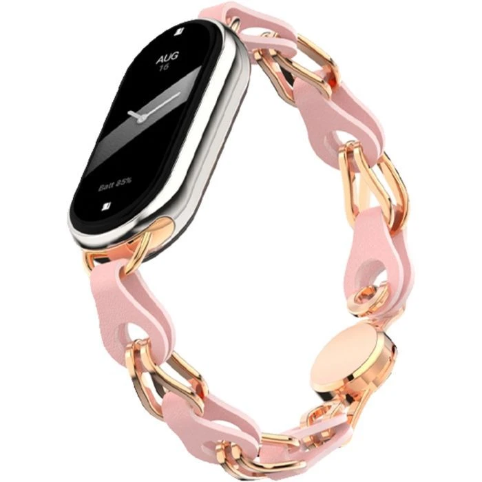 Ремешок для фитнес браслета Armorstandart Chain Wristband для Xiaomi Smart Band 10/9/8 Pink (ARM86888) (UA)