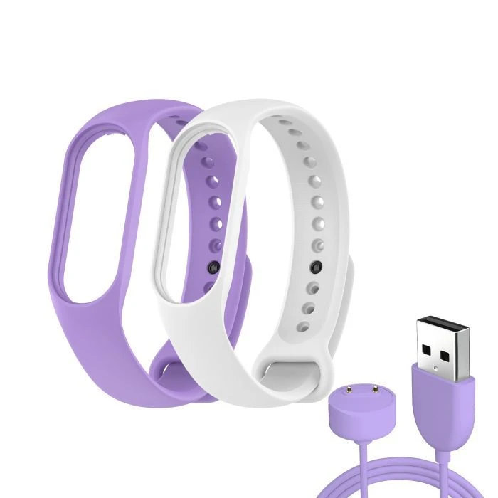 Ремінець для фітнес браслета Armorstandart комплект 3шт Xiaomi Mi Band 7/6/5 New Style Lavender (ARM77039) (UA)