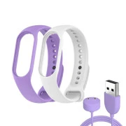 Ремінець для фітнес браслета Armorstandart комплект 3шт Xiaomi Mi Band 7/6/5 New Style Lavender (ARM77039) (UA)