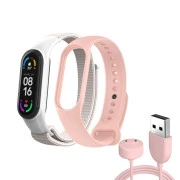 Ремінець для фітнес браслета Armorstandart комплект 3шт Xiaomi Mi Band 7/6/5 New Style Pink (ARM77037) (UA)