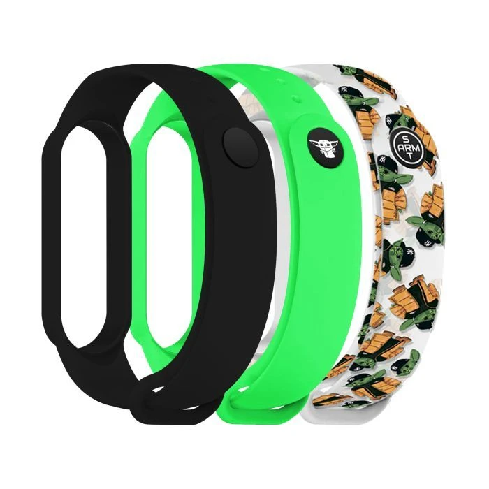 Ремінець для фітнес браслета Armorstandart комплект 3шт Xiaomi Mi Band 7/6/5 This-is-the-Way BY (ARM77047) (UA)