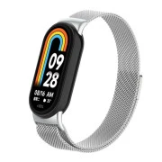 Ремінець для фітнес-браслета Armorstandart Milanese Magnetic для Xiaomi Smart Band 10/9/8 Silver (ARM86892) (UA)