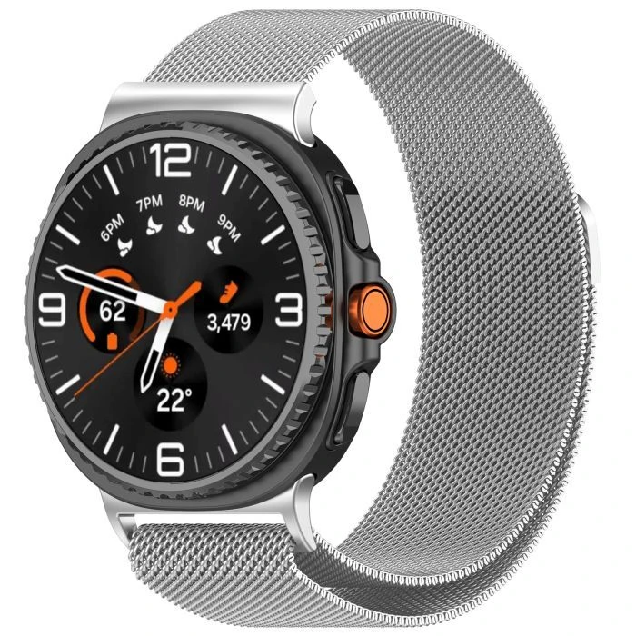 Ремешок для смарт-часов Armorstandart Milanese Magnetic Samsung Watch 8 / 8 Classic (20x113 mm) Silver (ARM87361) (UA)