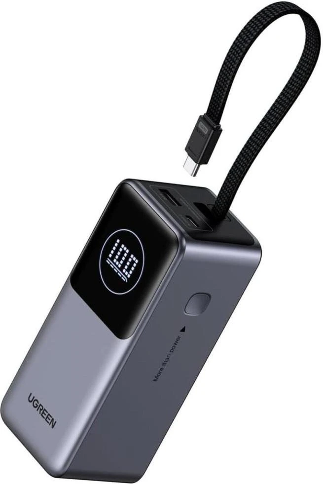 Мобільна батарея Ugreen 20000mAh 130W Nexode Smart Display with Built-in Cable (PB723 55365B) (UA)