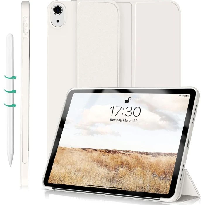 Чехол для планшета BeCover Tri Fold Soft TPU Silicone Apple iPad Air 11 M2/M3 (2024/2025) Beige (711735) (UA)