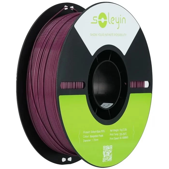 Пластик для 3D-принтера Creality Soleyin PETG 1.75мм, 1кг, purple mangosteen (3301030161) (UA)