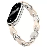 Ремінець для фітнес браслета Armorstandart Chain Wristband для Xiaomi Smart Band 10/9/8 Бежевий (ARM86886) (UA)