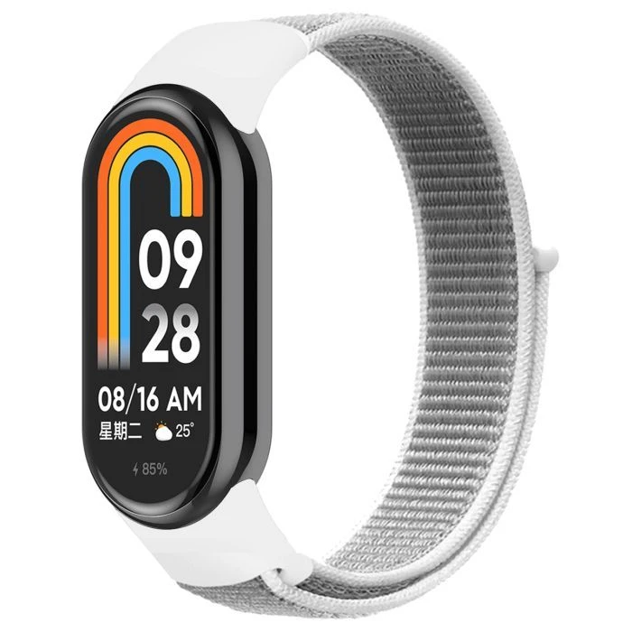Ремешок для фитнес браслета Armorstandart для Xiaomi Smart Band 10/9/8 White/Grey (ARM86904) (UA)