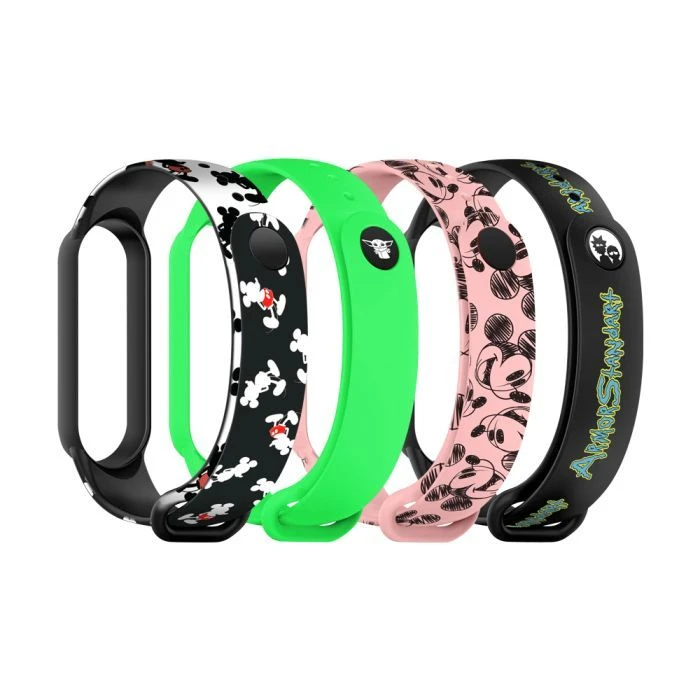 Ремінь для фітнес браслета Armorstandart комплект 4шт Xiaomi Mi Band 7/6/5 Cartoon hand-drawn (ARM59730) (UA)