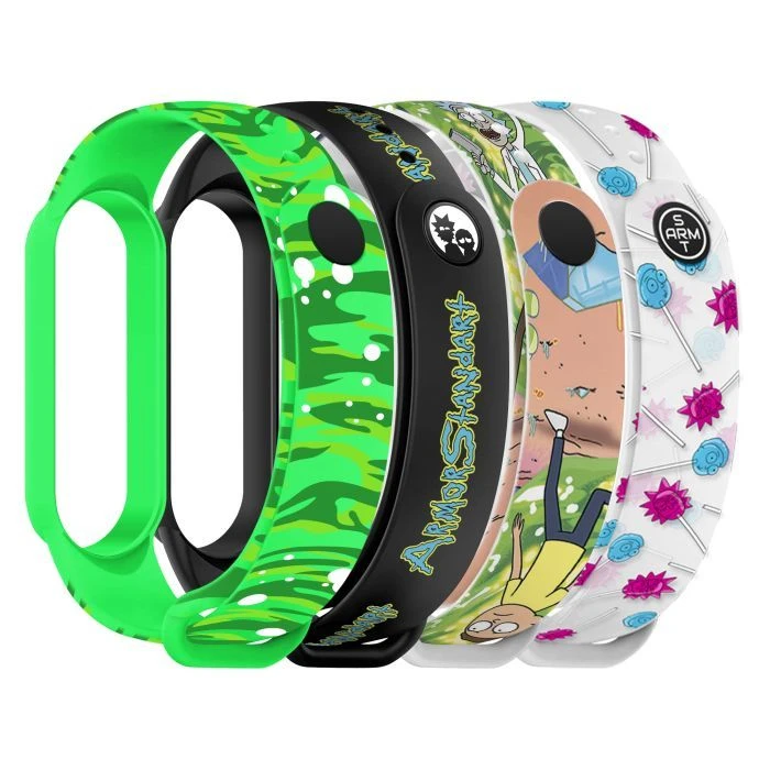 Ремінець для фітнес браслета Armorstandart комплект 4шт Xiaomi Mi Band 7/6/5 RM New (ARM77067) (UA)