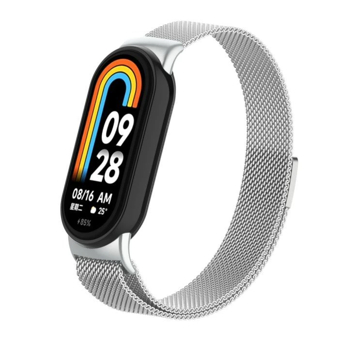 Ремешок для фитнес браслета Armorstandart Milanese Magnetic для Xiaomi Smart Band 10/9/8 Silver (ARM86892) (UA)